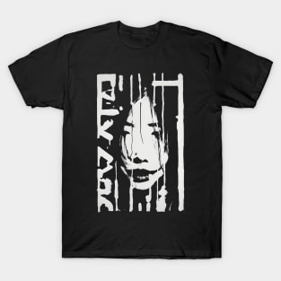 Kuchisake Onna Painting modern black T-Shirt